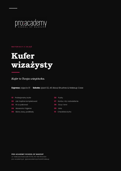 Notatki: Kufer wizażysty